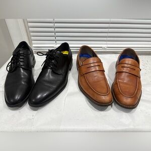 EUC- 2 pairs of men’s dress shoes- Cole Haan (11.5) and Vince Camuto (11)